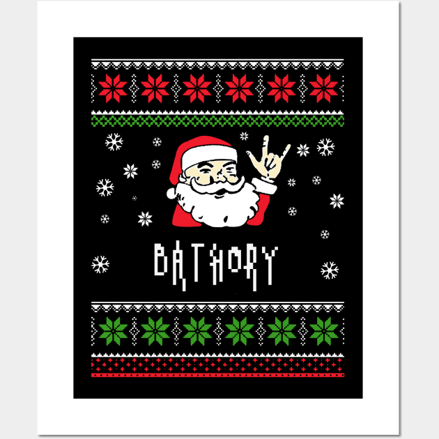 bathory santa metal Wall Art by mantaplaaa